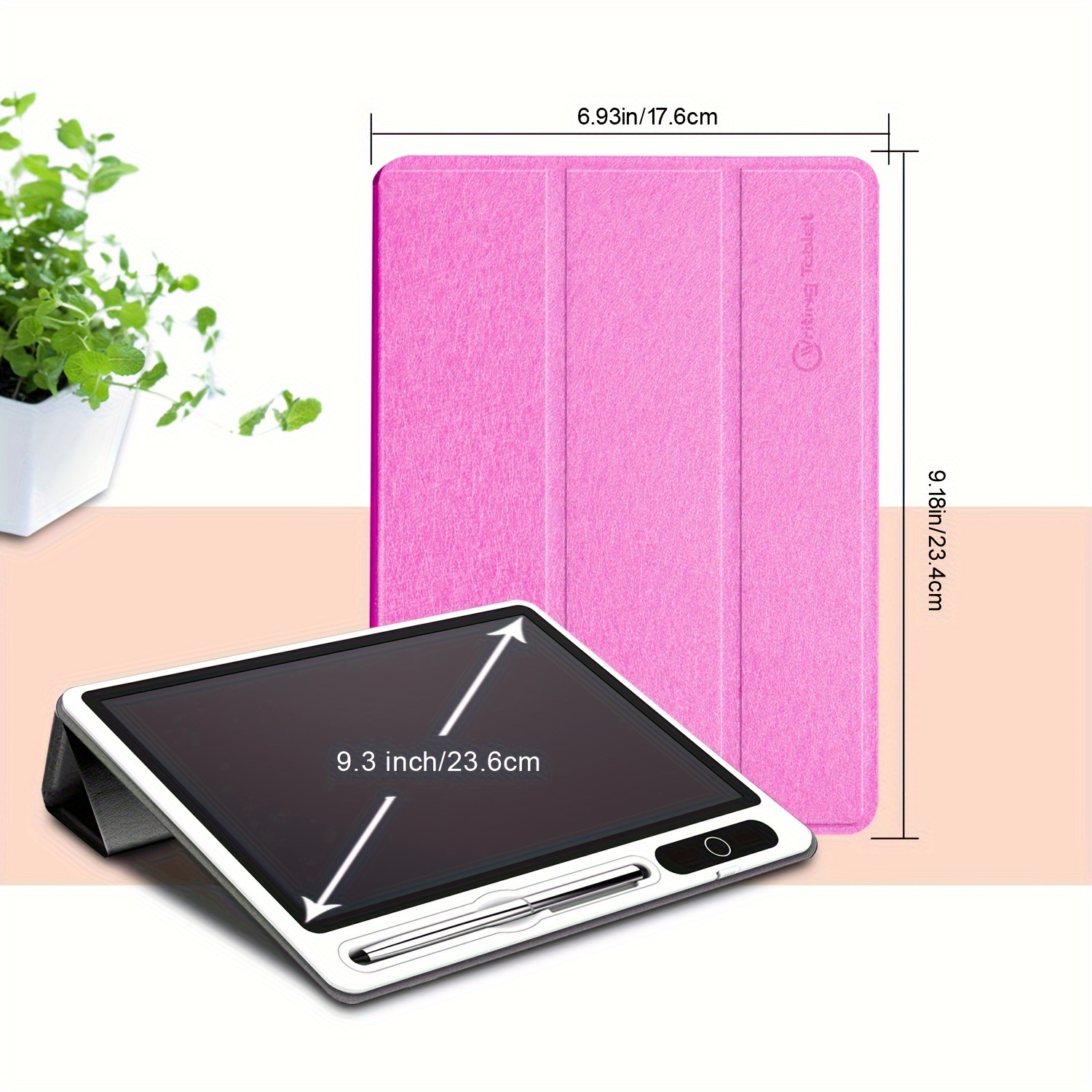 9 3in Lcd Writing Tablet With Leather Protective Case Drawing