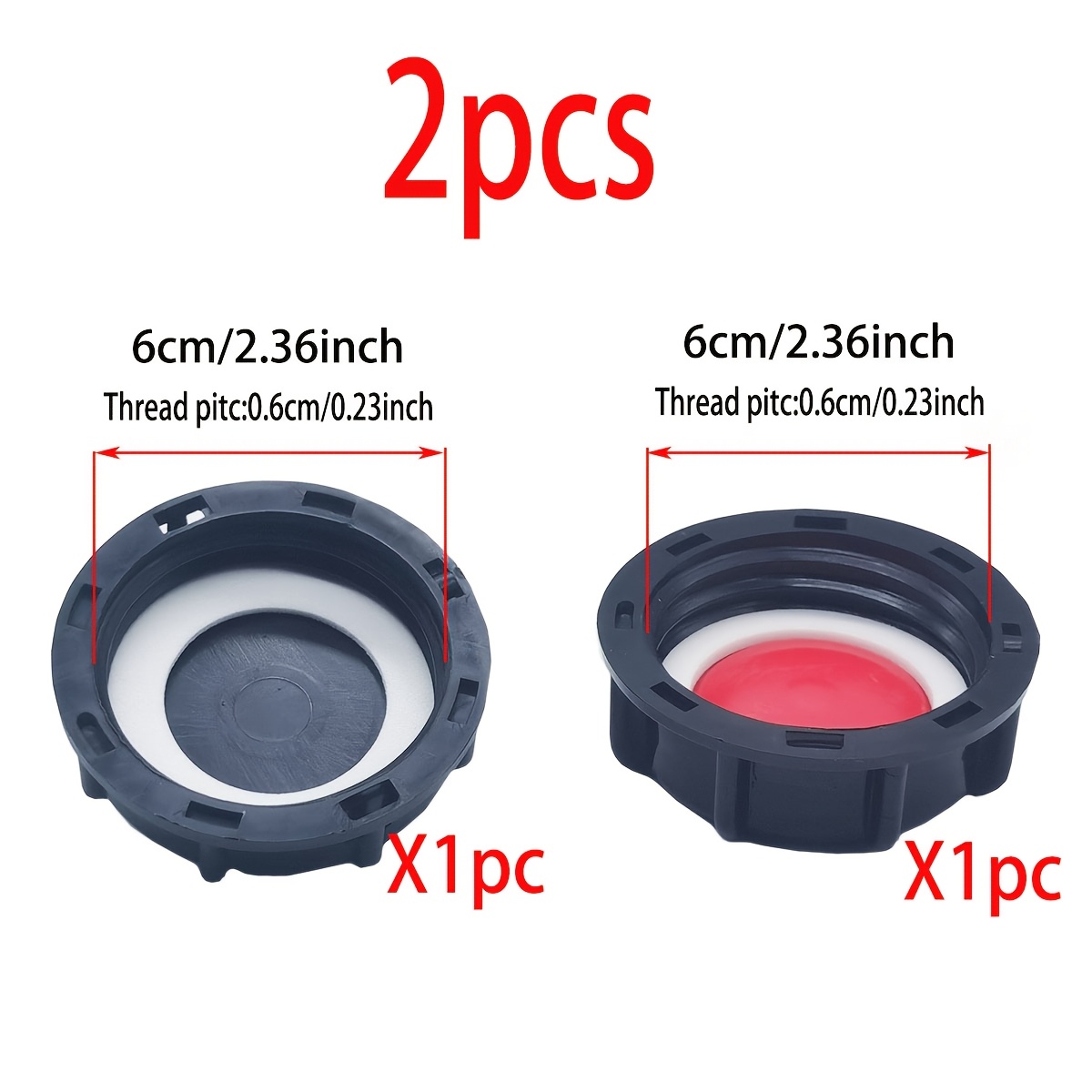 264.17-gallon Durable Ibc Tank Adapter Cap With S60x6 Threaded End Connector, Suitable For Connecting Garden Rainwater Barrels And Replacing
