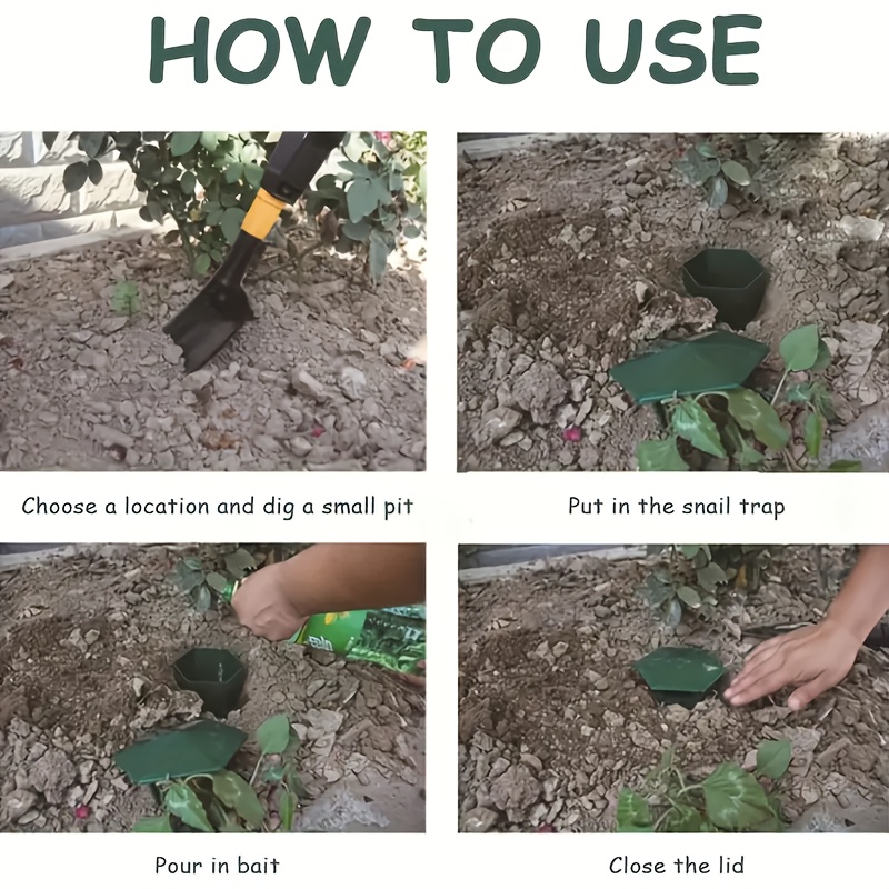 Durable Snail & Slug Trap - Safe Plastic Cage for Vegetables and Flowers, No Electricity Needed, Green Barrel Design with Multiple Openings for Effective Pest Control, Flower Safeguard | Discreet Garden Placement | Easy Monitor Trap, Slug Traps for Garden