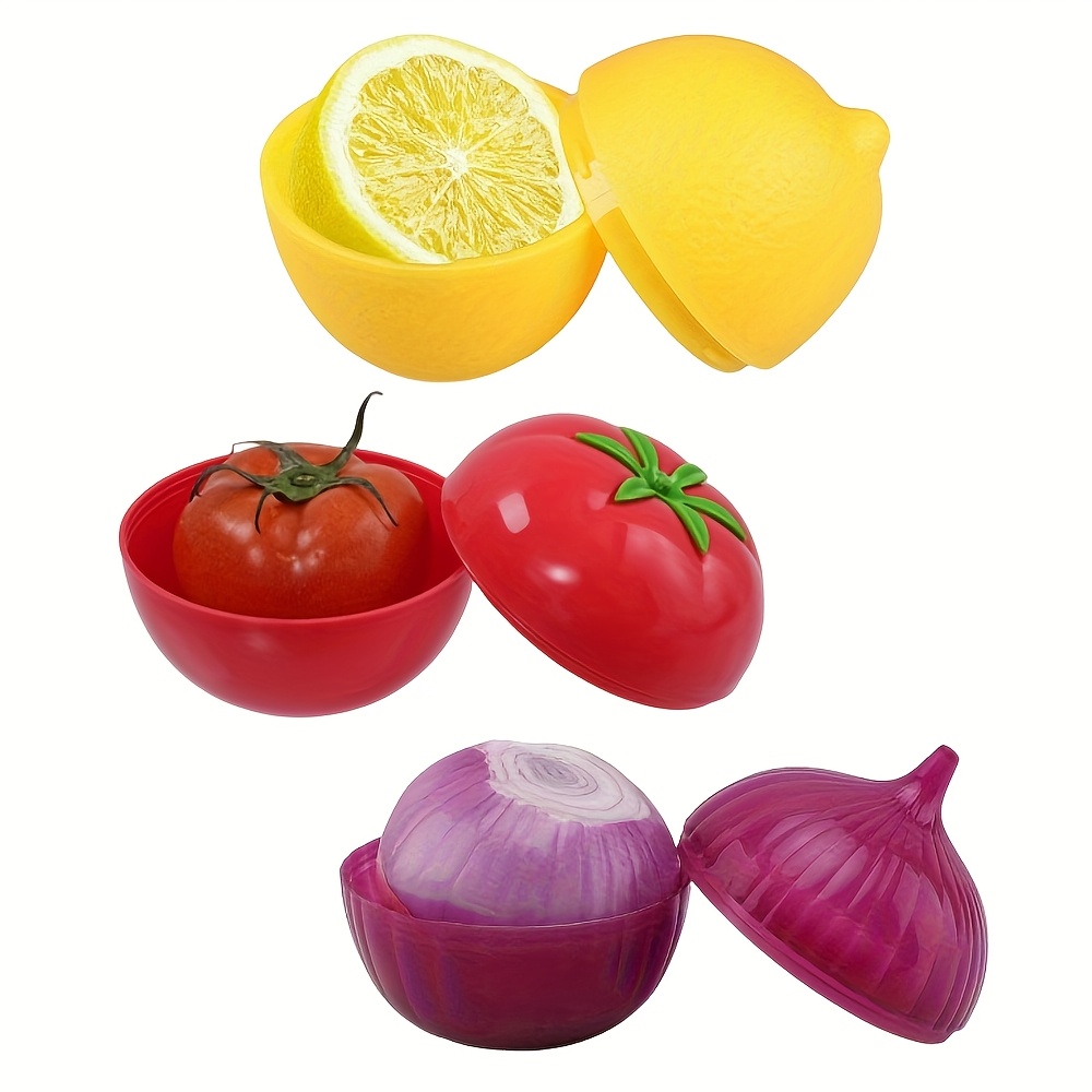 

2/3pcs Reusable Plastic Food Storage Containers Set - Round , Hand Wash, Multi- Kitchen Gadgets For Fruits And Vegetables