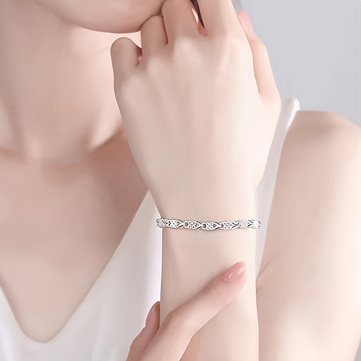 

Bracelet Polyvalent Décontracté pour Femmes, Mignon et en Argent