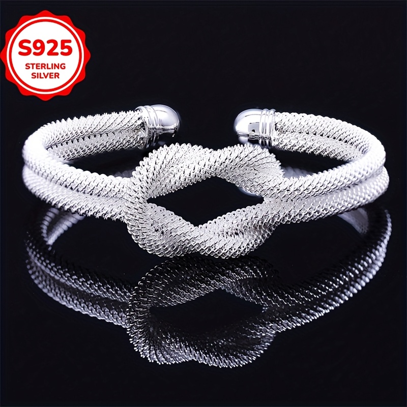 Low Allergy Woven Net Knot Open Bracelet Flower Line Bracelet