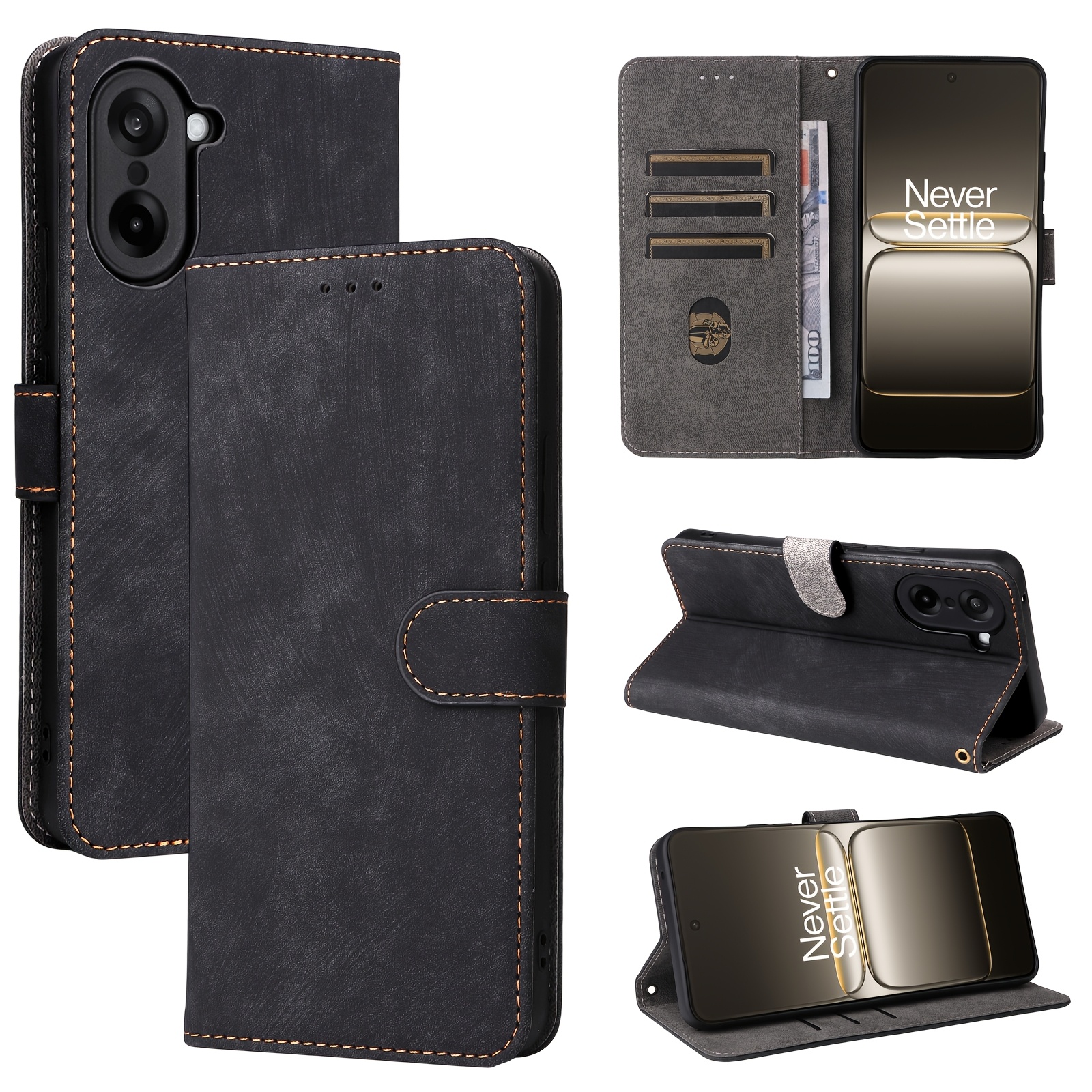 TEMU Phone Case: Suitable For Oneplus Racing/ Compatible With Nord Ce 5 Wallet Case, Card Slot Bracket Magnetic Synthetic Leather Flip Cover