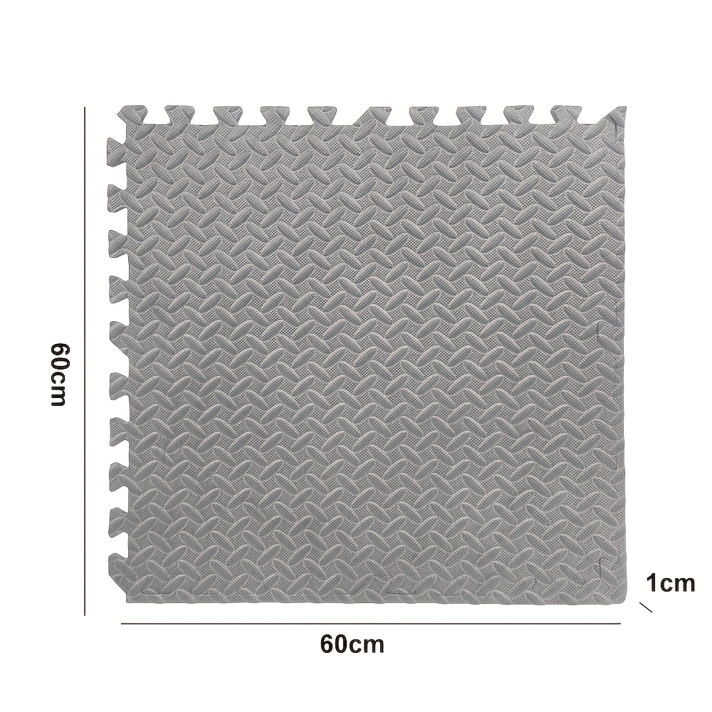 TEMU 8pcs 60x60x1cm Fitness Floor Mats, Soft Washable Floor Mats, Floor Tile Puzzle Exercise Mats, For Indoor Use Home Gym Floor, Fitness Equipment,