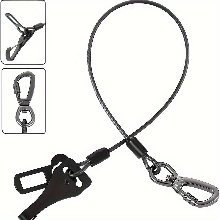 

Dog Seat Belt 3-in-1 Dog Seat Belt Harness For Car, Chew Proof Dog Leash For Car Use, Dog Seatbelt, Steel Rope Dog Car Seat Belts With Clip Hook Latch & Buckle
