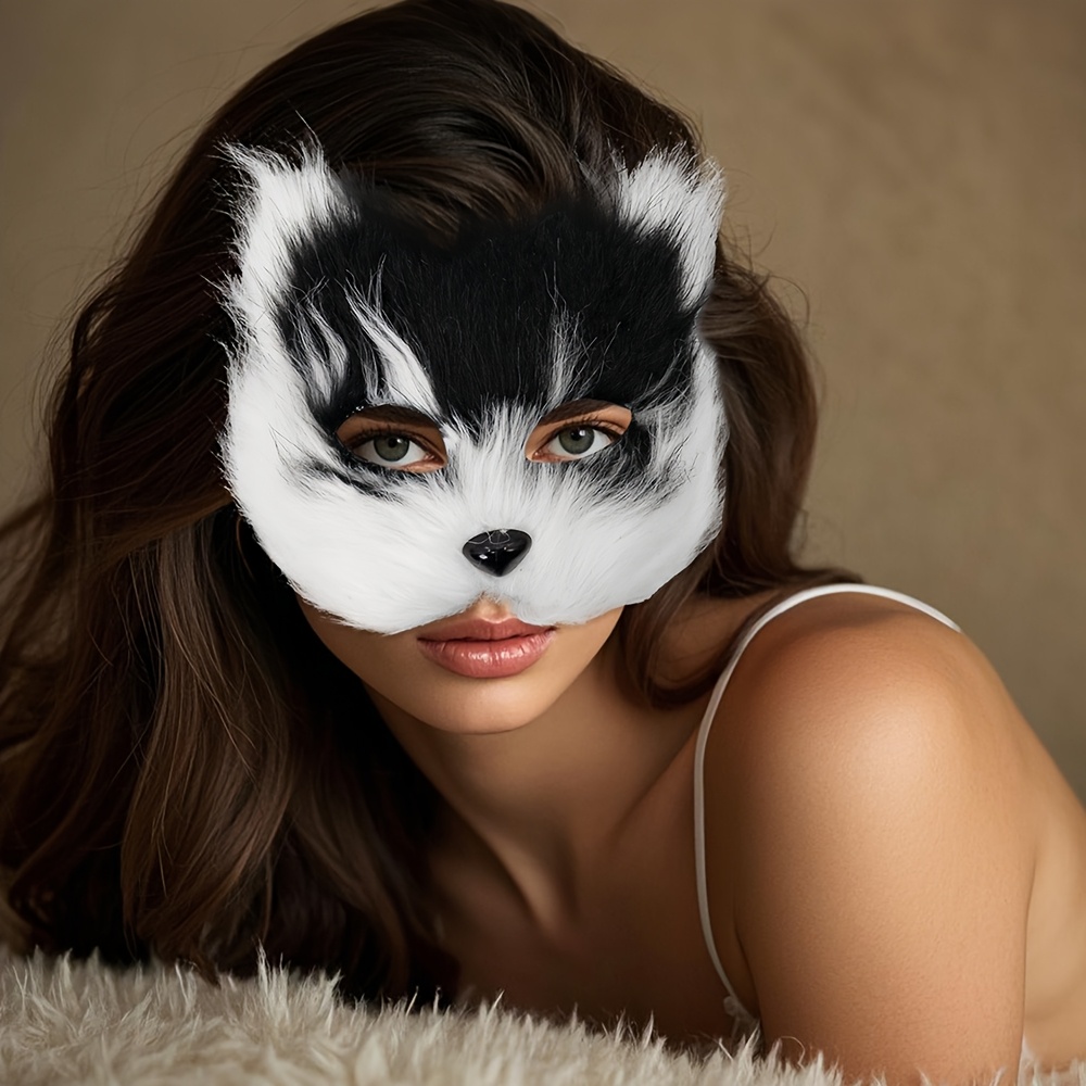 Hbbhml Fursuit Katzenohren Mütze – Plüsch-Pelz-Hut Für Cosplay, Halloween & Partys, Einheitsgröße