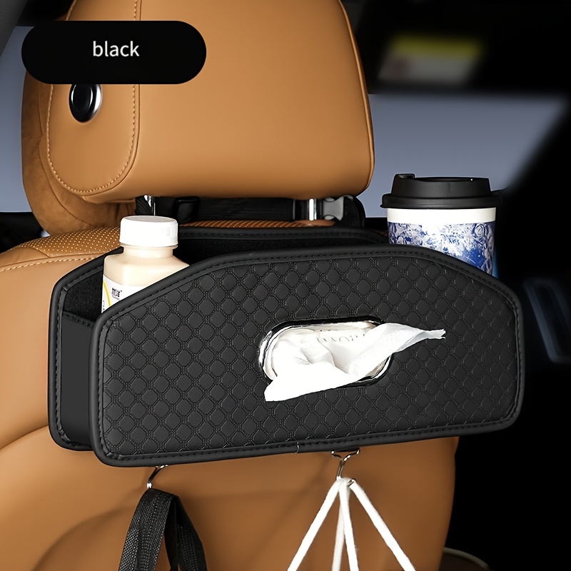 TEMU Multi-functional Car Seat Back Storage Box, Car Tissue Hanging Bag, Rear Cup Holder Organizer For Vehicles, Interior Decoration Accessories