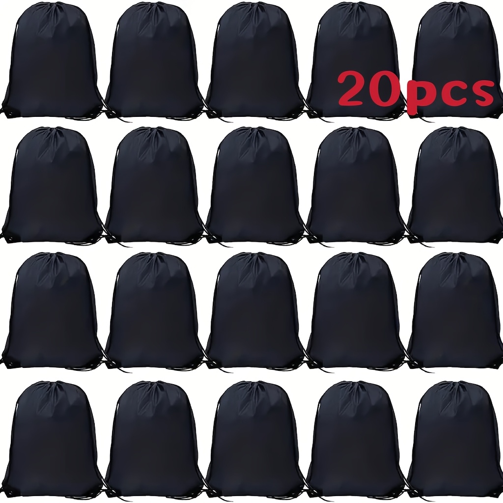 Image of Customizable Color Drawstring Backpack (random Color) - Bulk Size Suitable For Diy, Shopping, Sports And Outdoor Activities, (black, Blue, Pink, Yellow, Green, Purple), Soft Shell, Practical Pockets