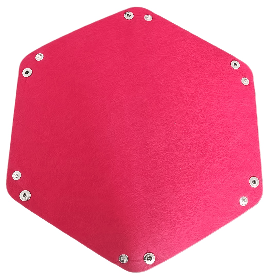 1pc Hexagonal Foldable Felt Dice Tray Rpg Tabletop Game Dice Storage Tray Easy Modern Dice Rolling Tray For Organization