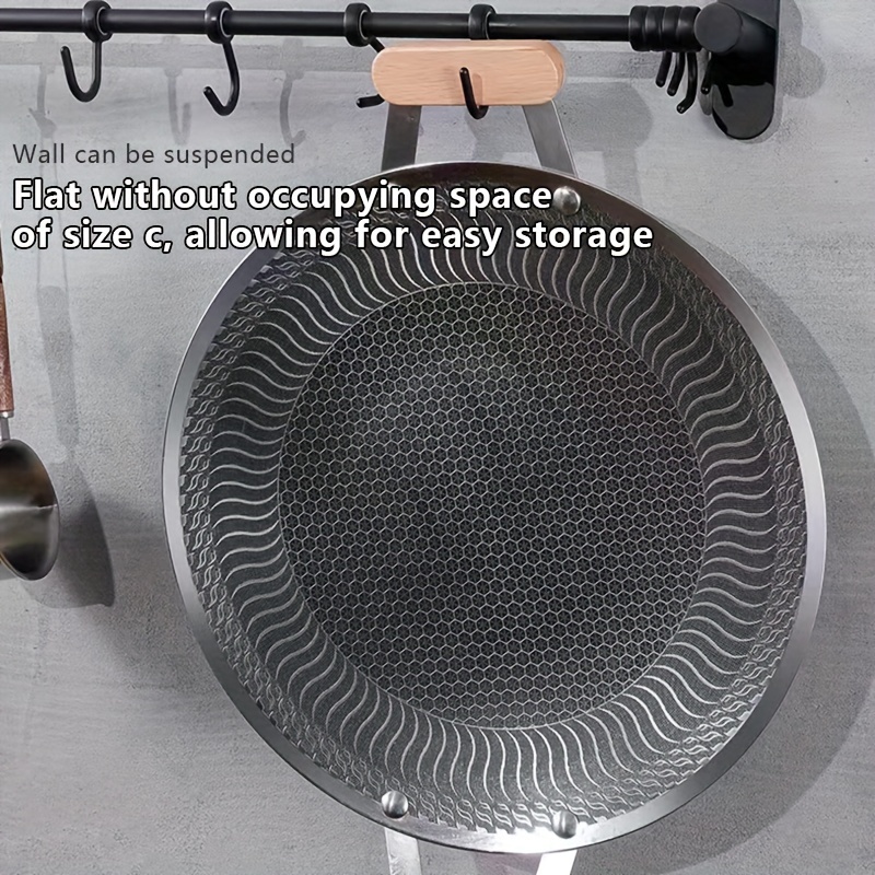 1pc premium   steel non stick grill pan with wooden handles korean style multi functional for outdoor home bbq compatible with   7