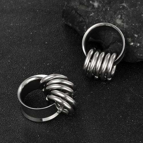 2pcs steel ear with loops expander piercing women body jewelry plugs stretcher