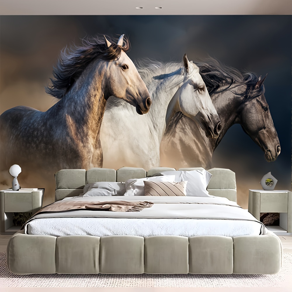 

1pc Horses Pattern Tapestry, Polyester Tapestry, Wall Hanging For Living Room Bedroom Office, Home Decor Room Decor Party Decor, With Free Installation Package