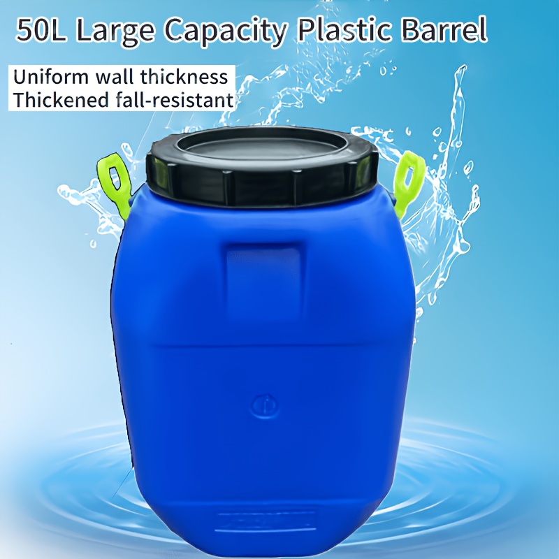 *. 50L Kunststoffeimer mit Deckel und Griff, Wasser Eimer, Lebensmittel*e Materialien, Verdickter Lagerungseimer, Kann für Flüssigkeitslagerung, Gartenbedarf, Blumen gießen * für Outdoor Aktivitäten,