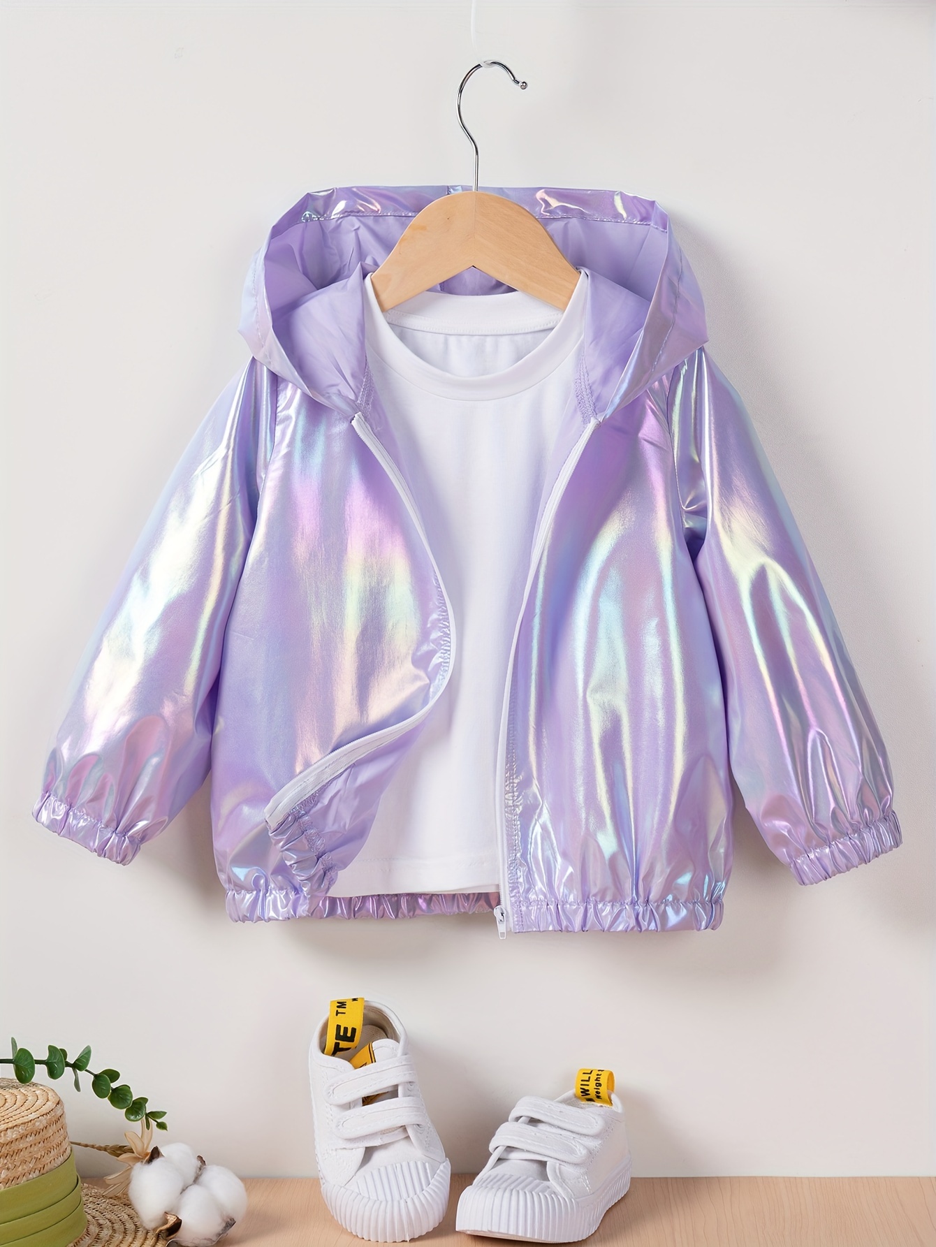 Purple shiny jacket best sale