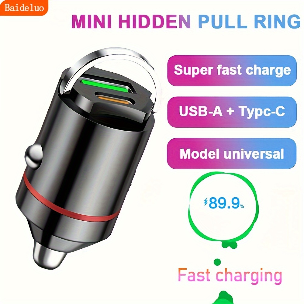 

Car-mounted Fast Charging New Model 1 Drag 2 Type-c+usb Charging Port 44w Multi-functional Hidden Charging Applicable For All Models