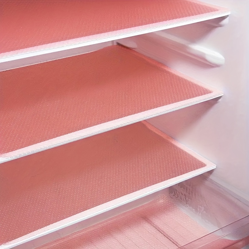 Image of 3pcs Anti-slip Refrigerator Lining, Washable Plastic Anti-slip Pads, Suitable For Rv Frames, Refrigerators, Cabinets And Drawers, Glass And Metal Shelf Storage Pads