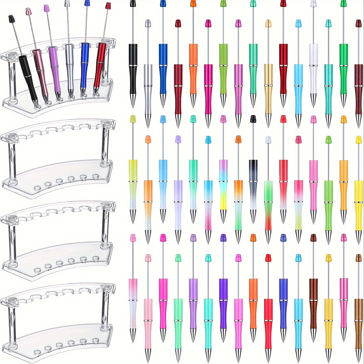 

12 Pen Set, Including 12 () Plastic Pens, 2 , 6 Slot Plastic Pen , Pen Diy Making Kits, Pen Display Stand, Suitable For School Offices