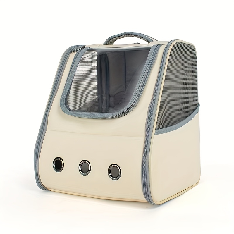 foldable cat backpack carrier lightweight breathable pet travel bag with 8kg capacity   ventilation mesh carry on backpack mode hiking camping carrier for small pets hands free   seniors friendly