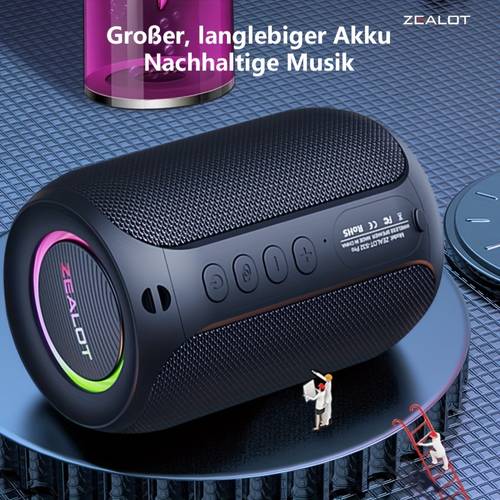 s32 pro kabellose lautsprecher, kabelloser lautsprecher, dual-kopplung, 3600-mah-akku, 12 stunden , lautes stereo, dröhnender . ladekabel aux-kabel