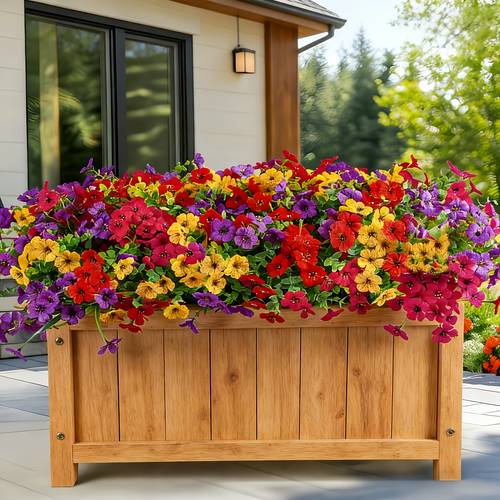 20 bundles of artificial flowers for outdoor decoration uv resistant violet artificial colored violets and eucalyptus plants suitable for indoor and outdoor courtyard home porch decoration mixed in for home decor