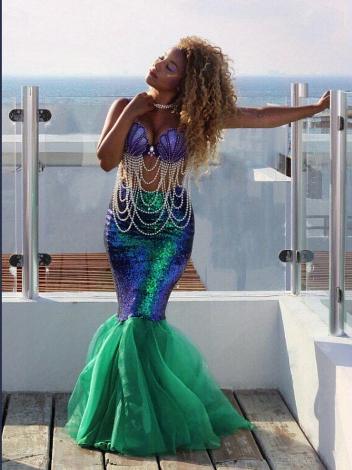 fishtail skirt green