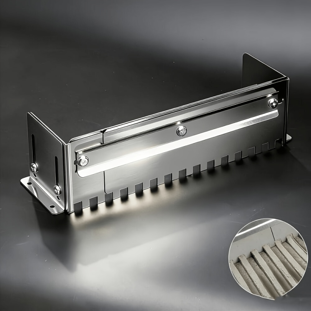 1pc 600mm Stainless Steel Grooving Tool For , Gray Scraping Board, Gray Spreading Tool, Tile Tool, Tile Laying Tool, Adjustable 3000-600mm