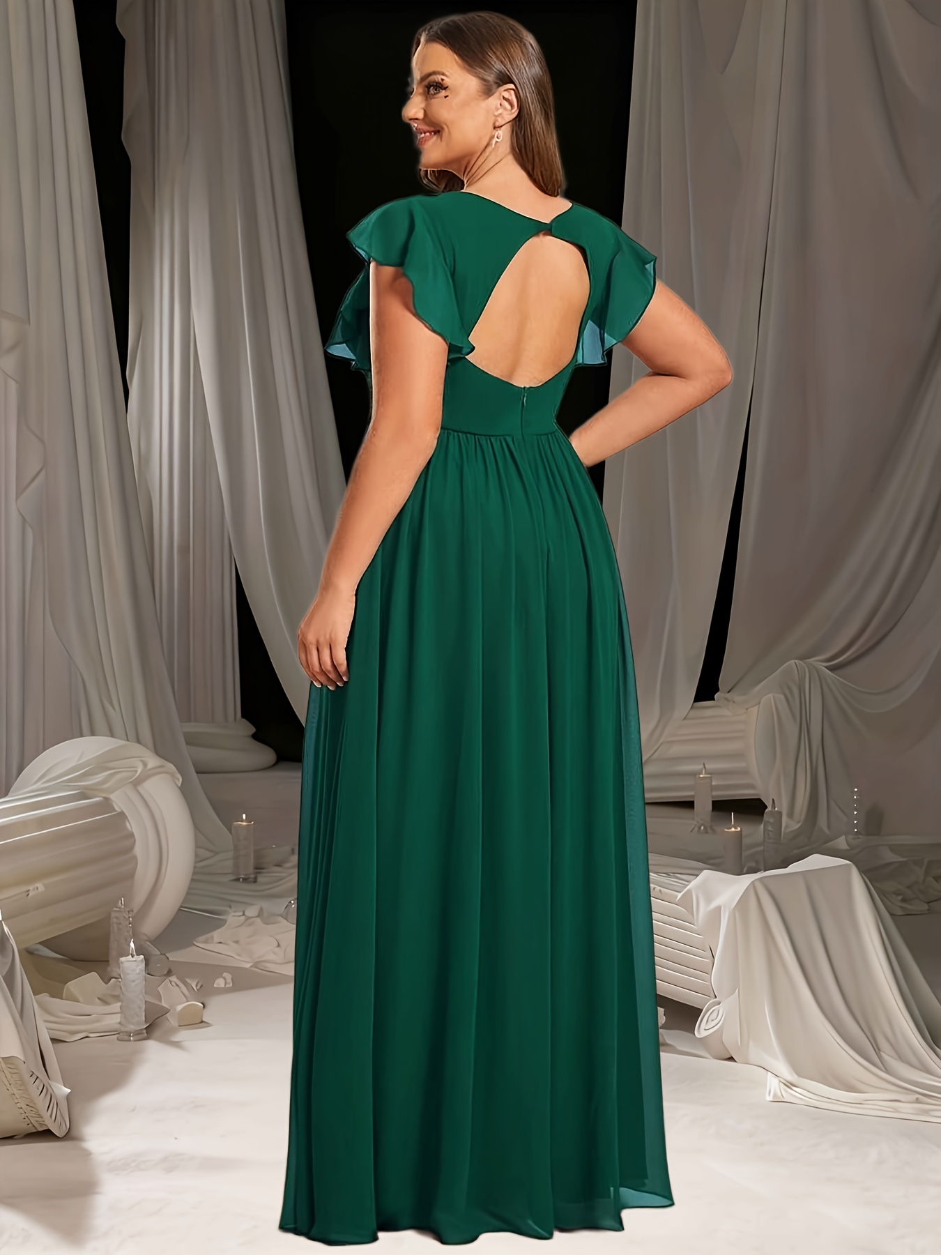 plus size plus size elegant evening gown mermaid flare full - Temu Australia