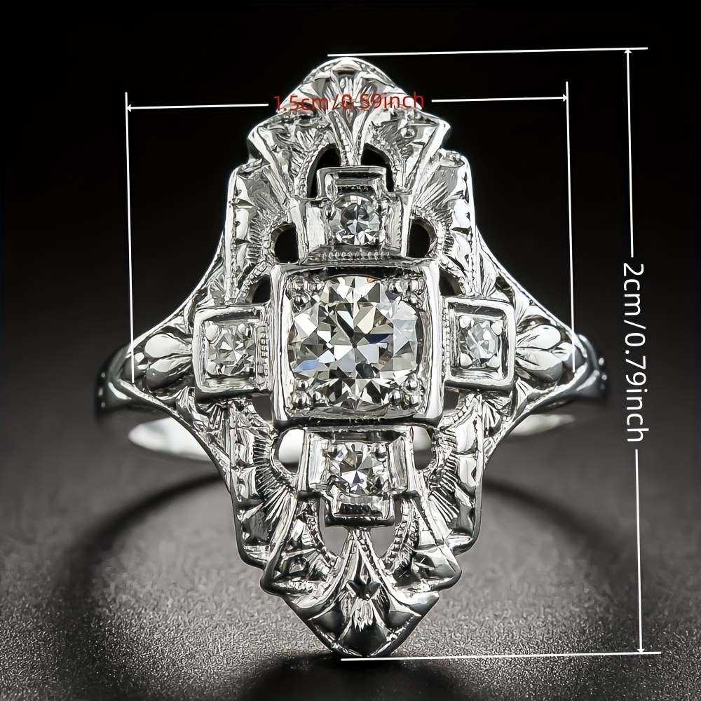 Antique Style Open Ring for Women's Festive Gatherings
