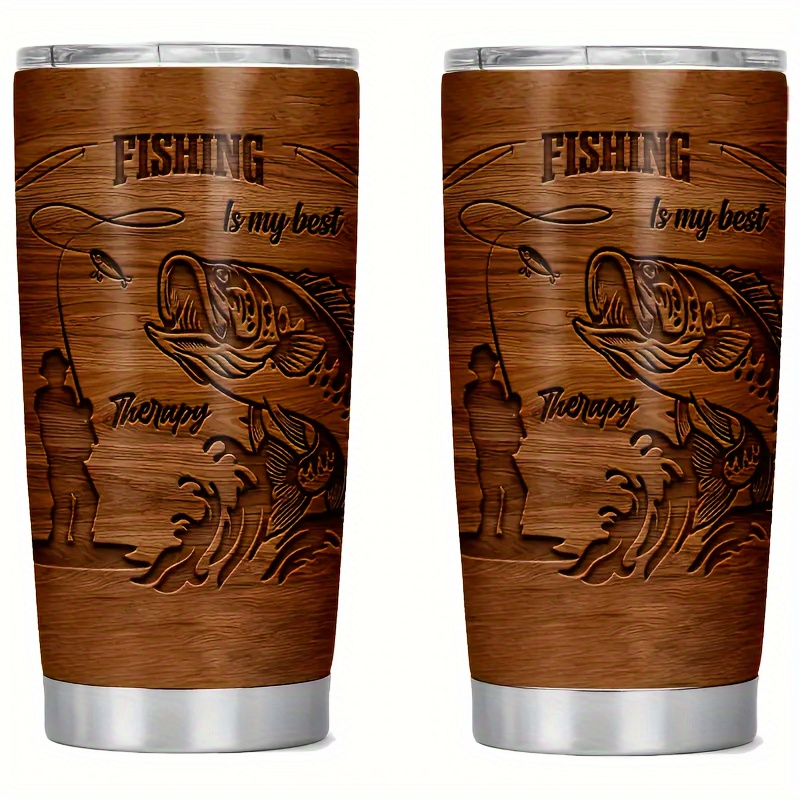 

1pc Engraved Wood Pattern 20oz , Insulated Steel Mug Lid And , , Bpa-free, For Running, & , For 's Day, Easter, 's Day