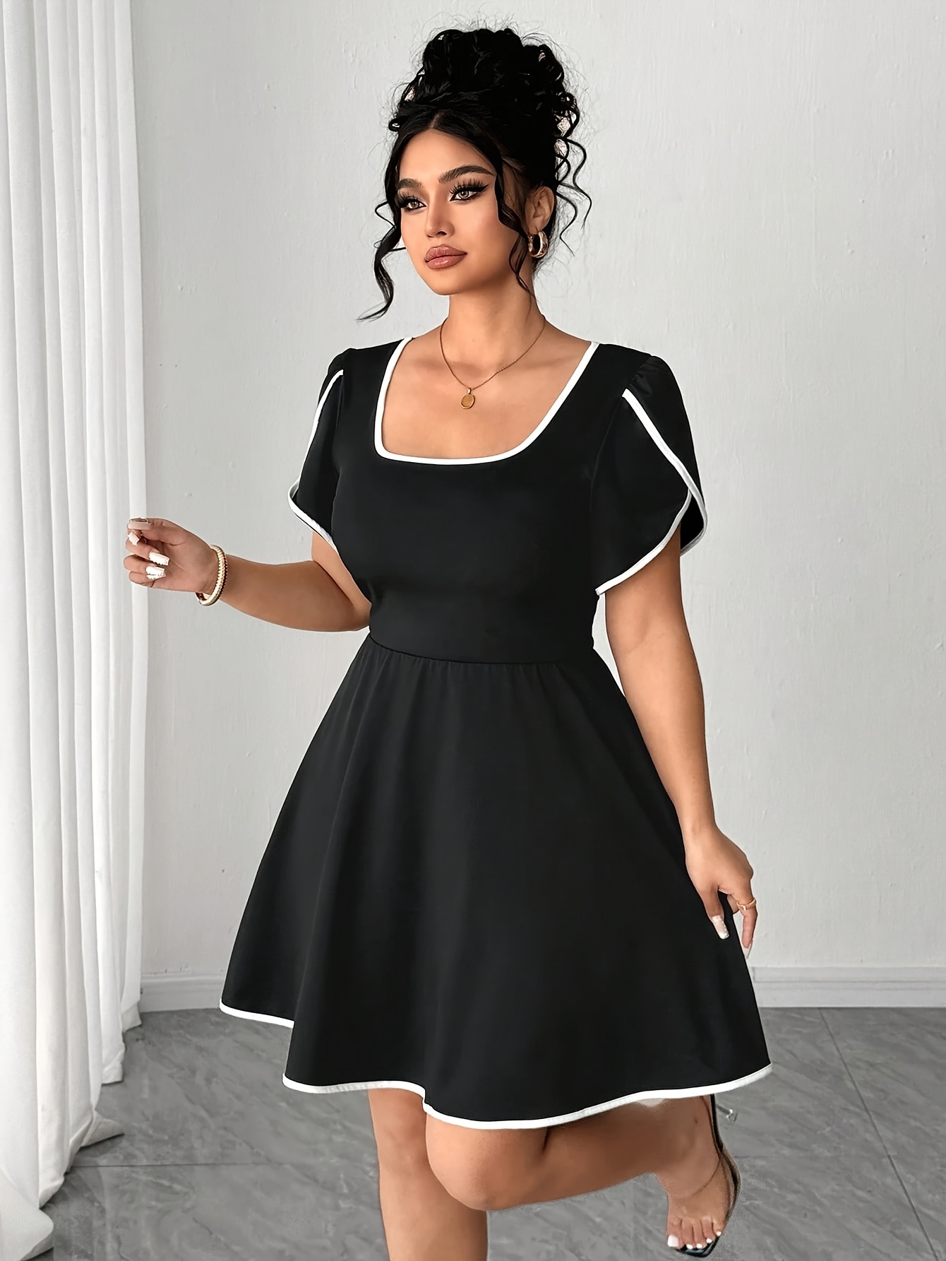 black plus dress sold on Temu United States