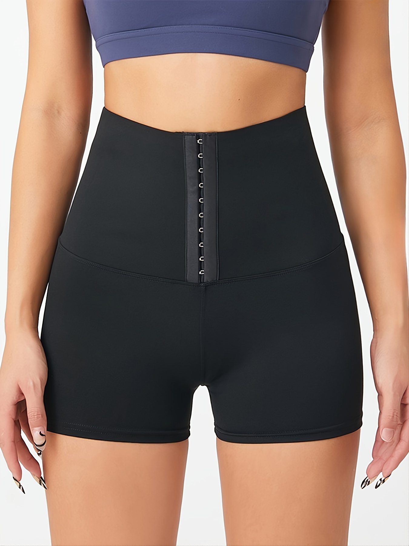  Pantalones cortos de vestir para mujer, cintura alta, pantalones  cortos deportivos de cintura alta, pantalones cortos de entrenamiento  elásticos : Ropa, Zapatos y Joyería