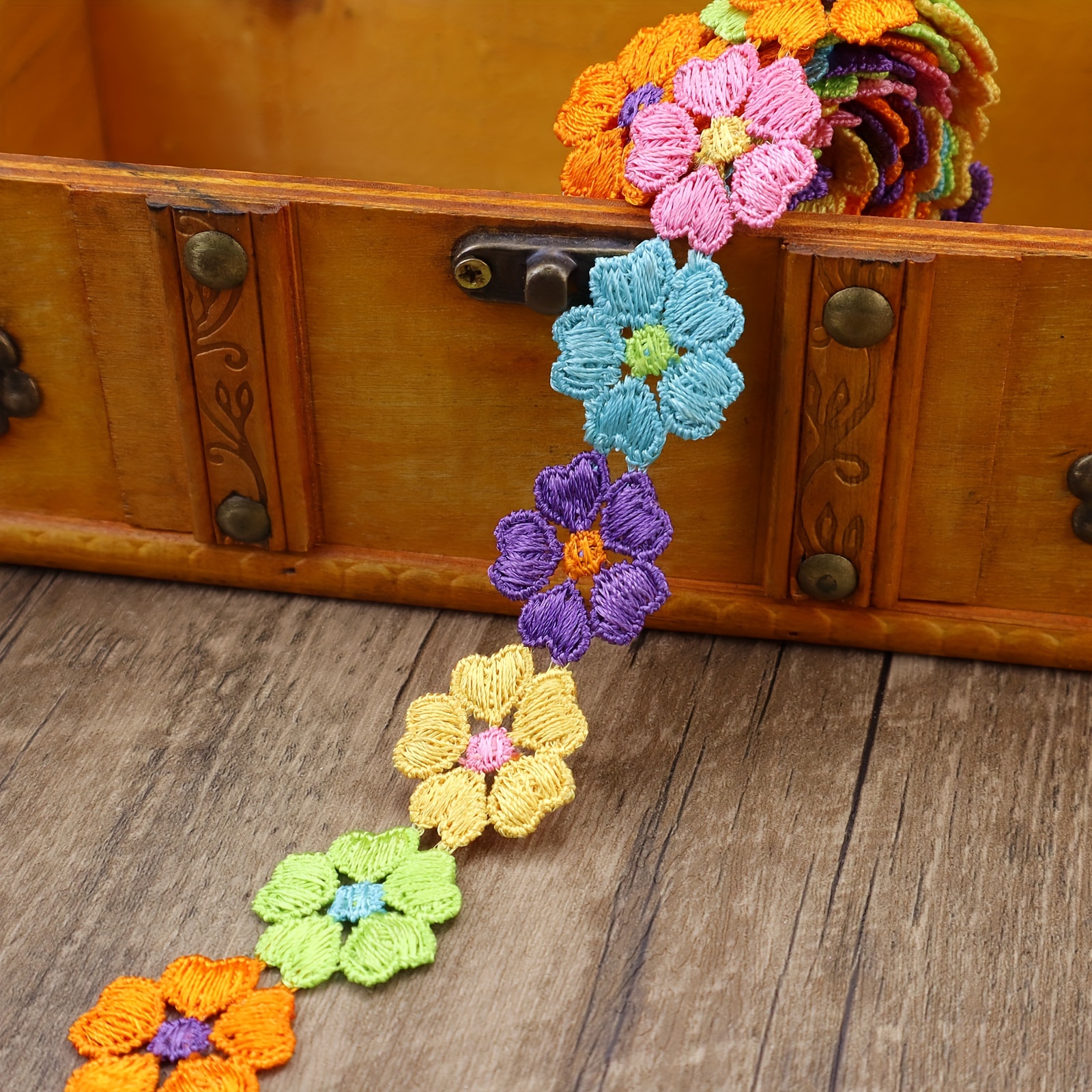 Image of Polyester Embroidery Lace Ribbon Trim, , And For Crafts, Dress Embellishment And Hair Accessories
