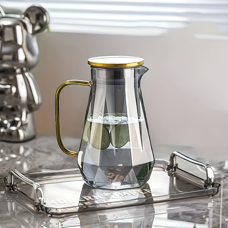 Image of A 1500ml/50.73oz Cold Water Kettle Made Of High-temperature Resistant Glass, Suitable For Home Use And Summer, Ideal For Brewing Tea, And Can Serve As A Juice Container