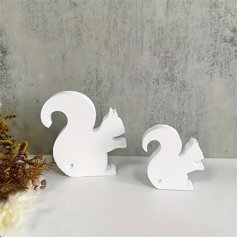 

Cute Squirrel Silicone Molds For Diy Candle Making, Epoxy Resin, Soy Wax, And Concrete Casting, Animal Shaped Craft Moulds For Home Decor