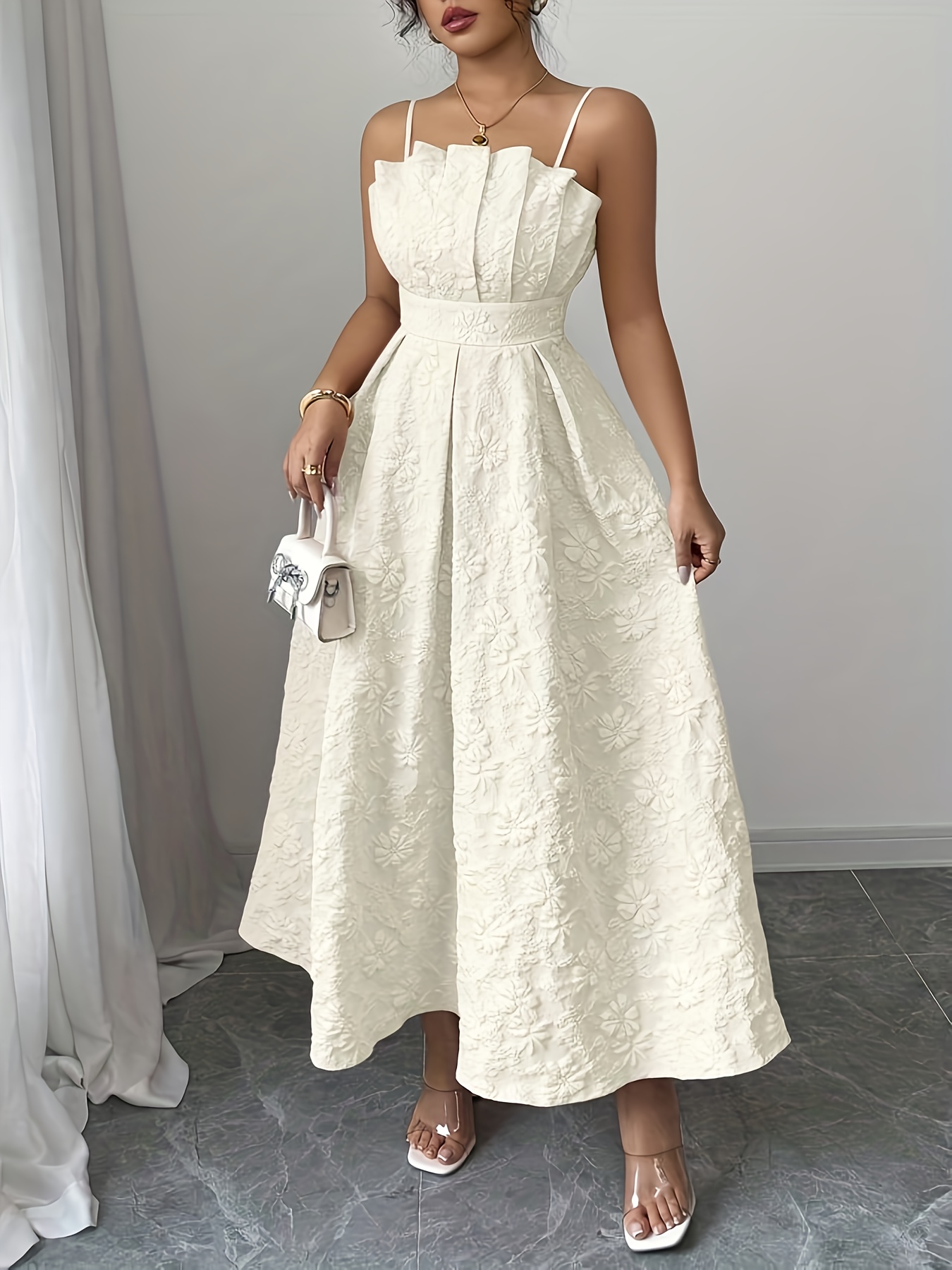 womens luxury 3d floral trim bandeau cocktail dress retro - Temu United  Arab Emirates