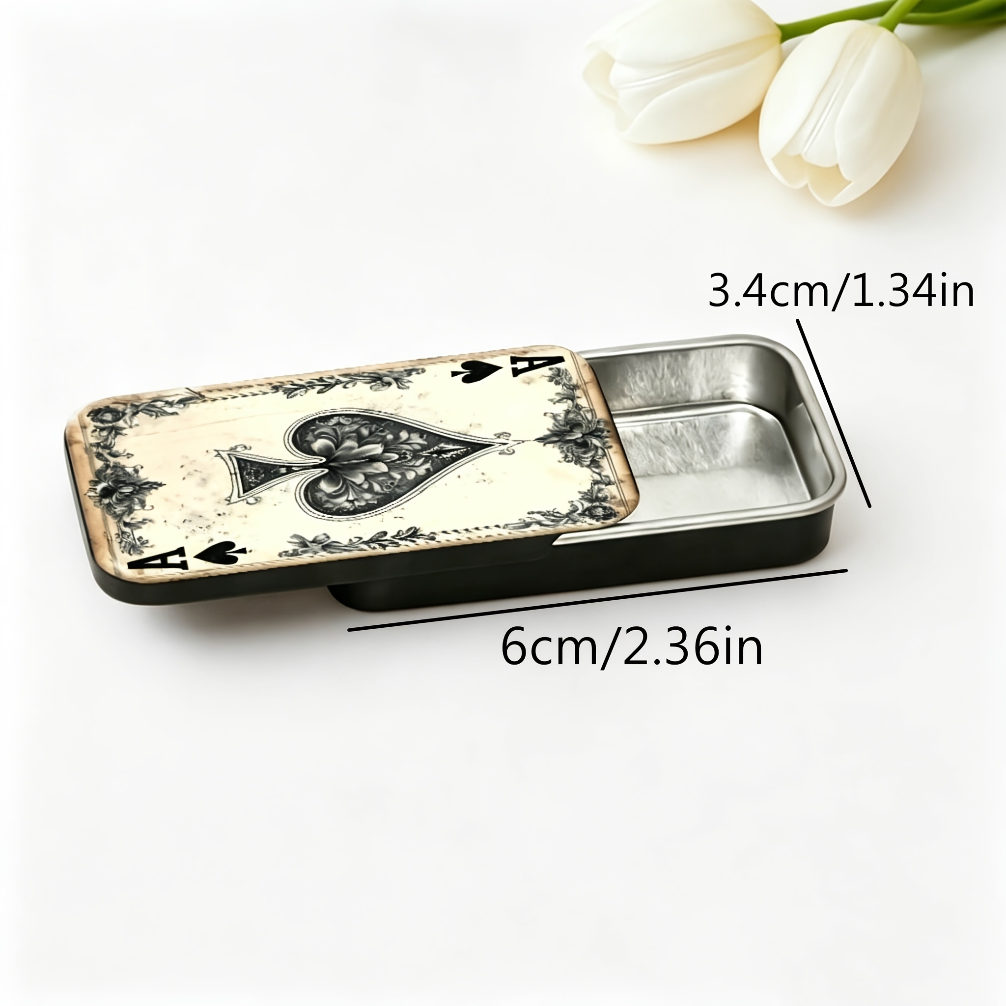 1 Metal Matchbox, Matches Not Included. Simple And Portable Vintage Matchbox, Compact Metal Case, Suitable For Gifting