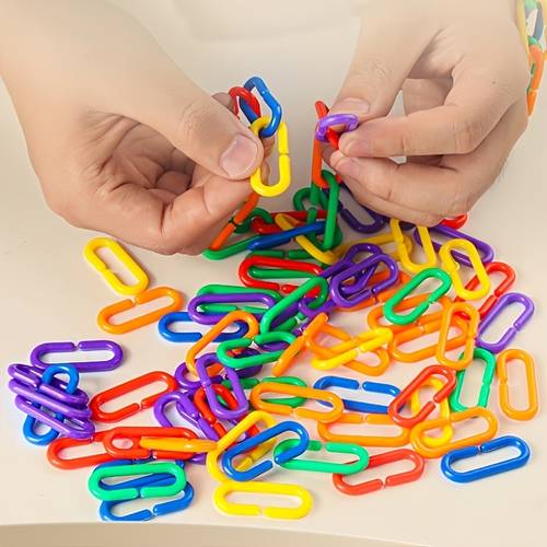 item picture new kindergarten tabletop toy puzzle chain c shaped toy puzzle c shaped chain puzzle blocks puzzle toy geometric chain c shaped chain link plastic blocks kindergarten small pets bird toys parrot resting chain interactive toy