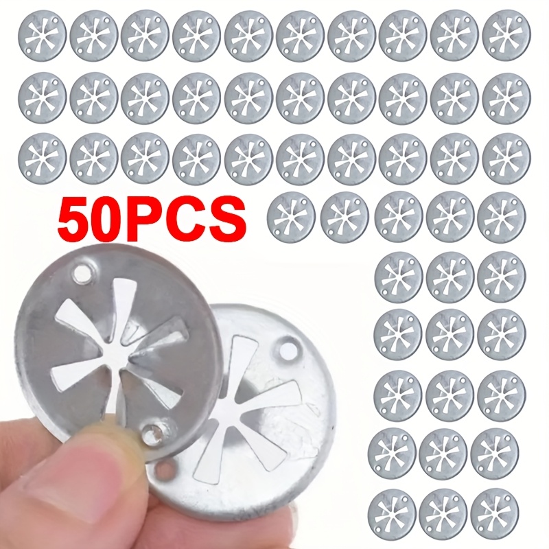 TEMU 50pcs Heavy-duty Metal Undertray Heat Shield Clips - Fit For Ford Exhaust Systems, Durable Spring Washer Trim Clips With Secure Fastening For