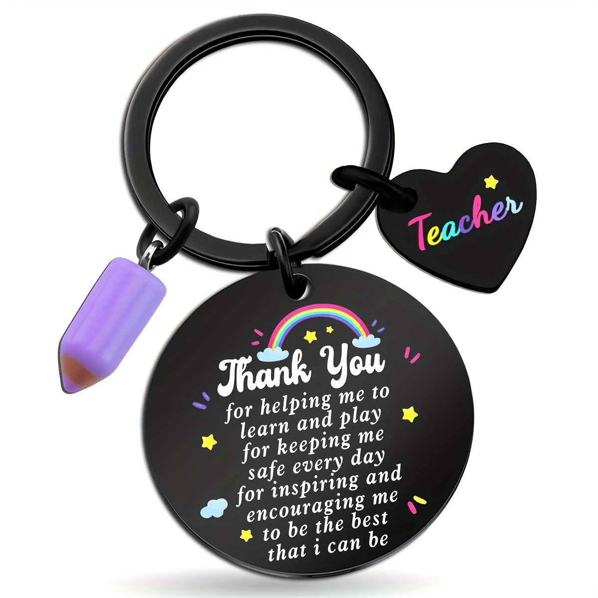 TEMU Teacher Appreciation Gifts Best Teachers Gift Thank You Keychain Teacher Birthday Graduation End Of School Year Teacher's Day Valentines Gift
