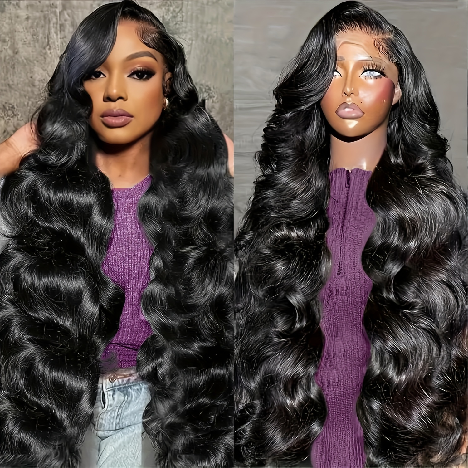 13x6 Hd Body Wave Lace Front Human Hair Wigs, Featuring A 200% Density And Pre-plucked With Baby Hair, Made From Brazilian Human Hair For Women