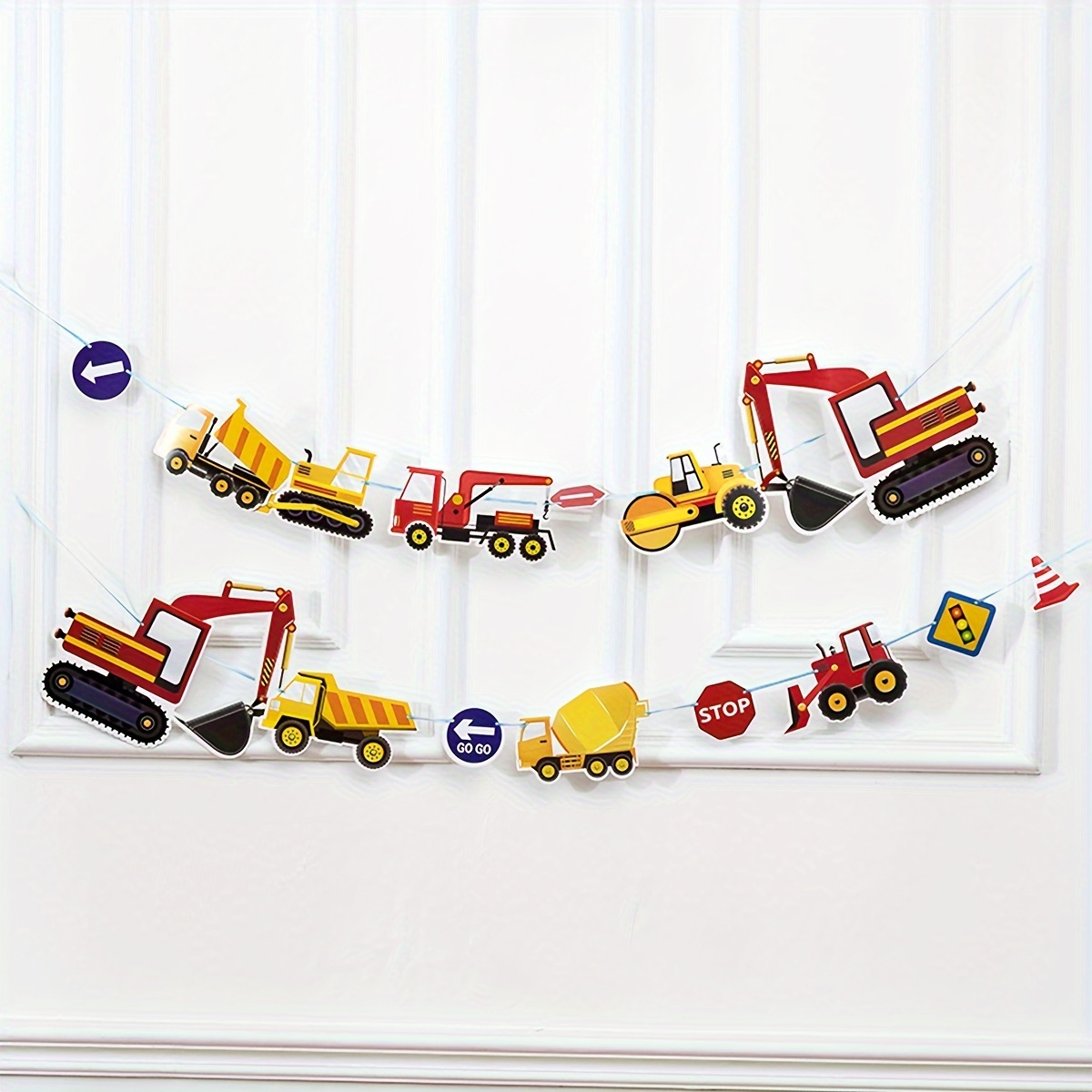 

Engineering Car Theme Birthday Party Flag Banner Truck Digging Machine Party Banner Party Decoration