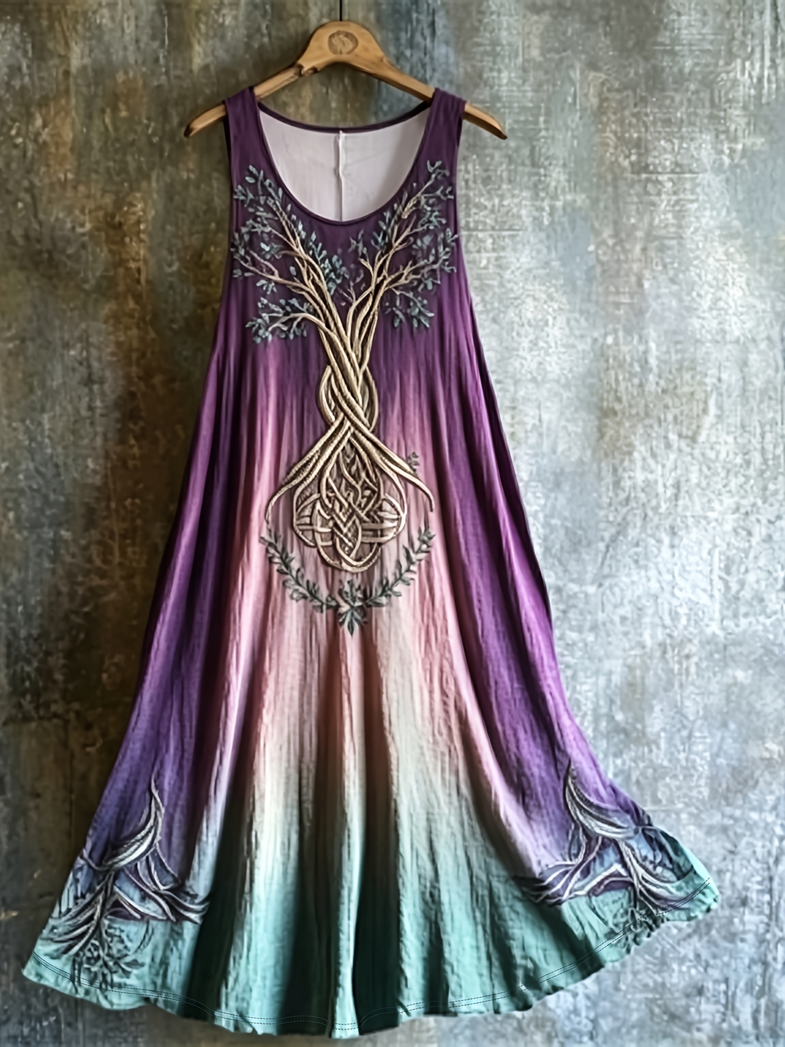 casual dresses size 16 Plus Size, Plus Tree of * Ombre Midi Dress — Bohemian Sleeveless Loose Dress — Breathable * Vacation Dress navy blue gala dress Elizza Blue Maxi Dress Gown Size:2-24