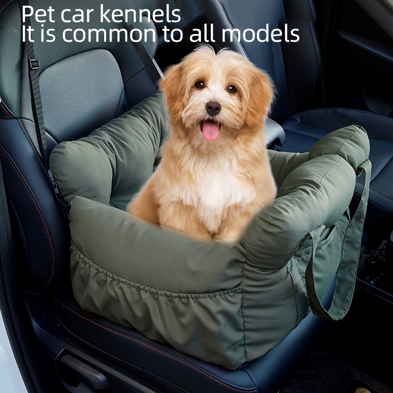 

Pet Dog Car Seat, Portable And Washable Pet Bed For Travel, Safety Carrier With Adjustable Safety Belt, Warm Dog Kennel Seat