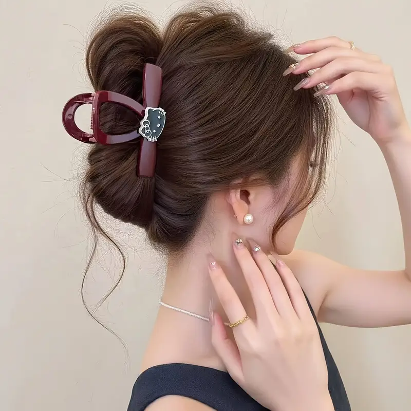for   elegant hair clip for women cute leopard print with tassel black     valentines day versatile hair accessory for buns and updos cute hair accessories valentines day gift   design durable hairpin Product details 1