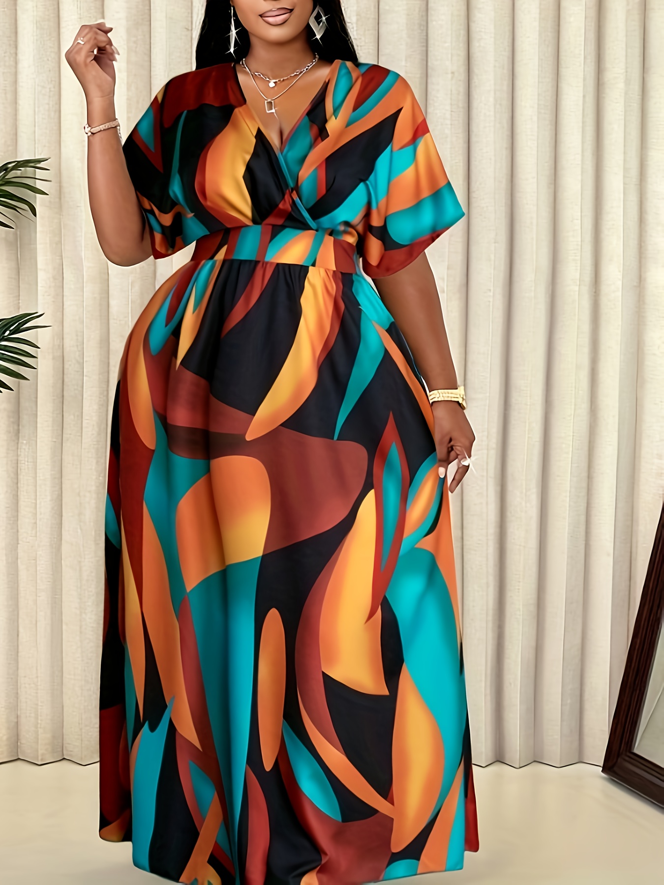 chinese dress ladies Coral Sea Maxi Dress main image 1