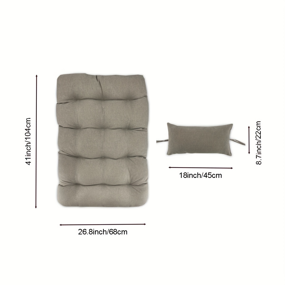 1pc Hanging Basket Swing Chair Cushion with Headrest *-Resistant  Wicker/Rattan Egg Chair Seat, Indoor/Outdoor Patio, Balcony, Camping