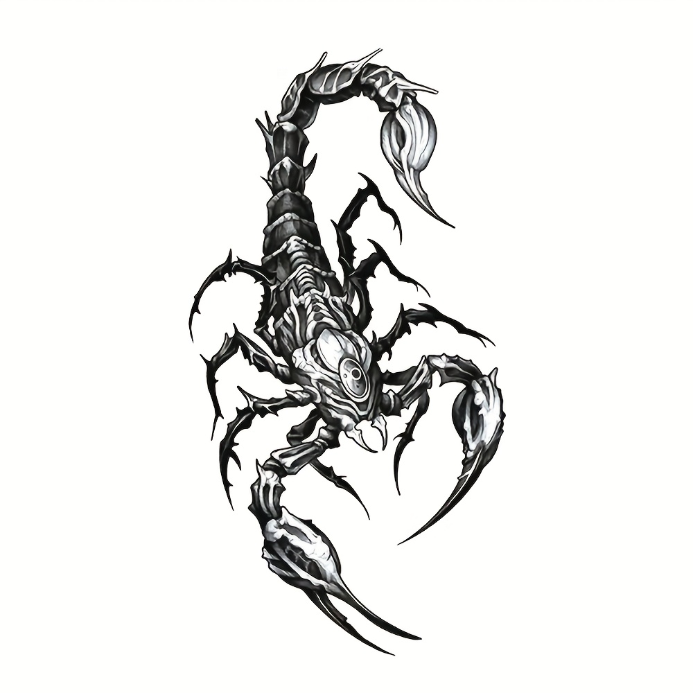 Waterproof Temporary Tattoo Sticker Halloween Party Gift Dark Style Black Easy Line Pattern Body Art Arm Fake Tatoo Men Women Hands Wrists Neck Shoulders Ankles