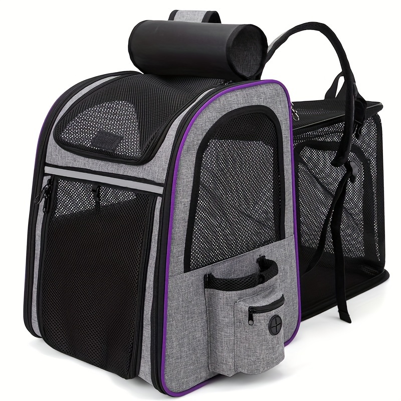 1pc pet backpack carrier small medium dogs bags expandable Temu