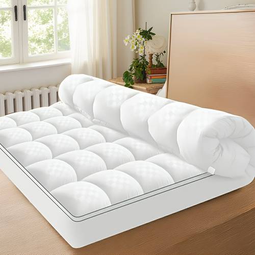 extra thick mattress topper mattress pad quilted fitted mattress cover pillow top mattress topper breathable mattress protector with 8 21 inch deep pocket