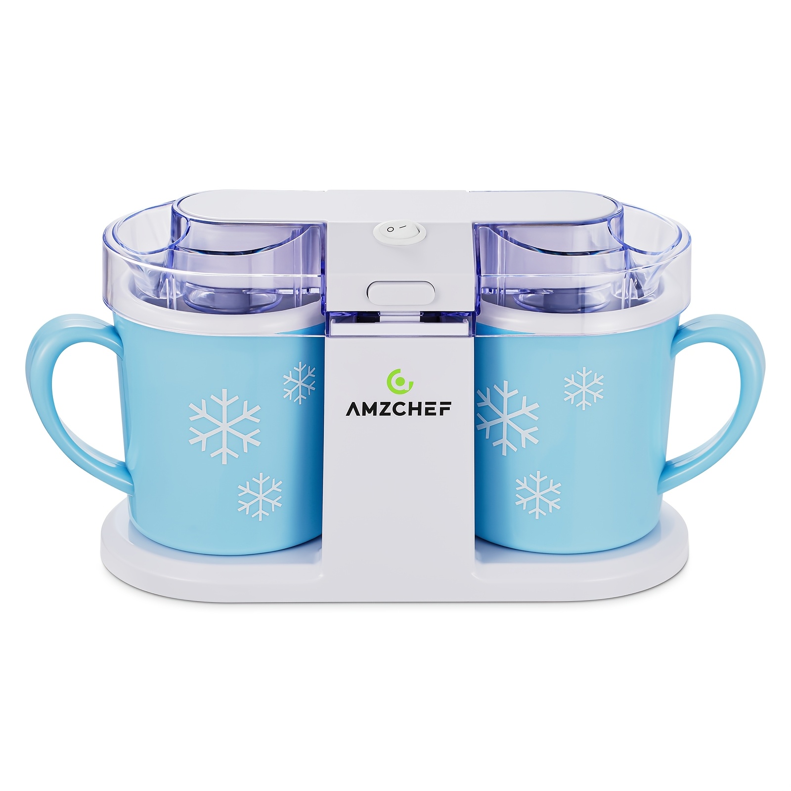 Double Bowl Ice Cream Maker, 2 X 500ml Dessert Machine, Operation, Ice Cream, & Yogurt Maker For Family Use